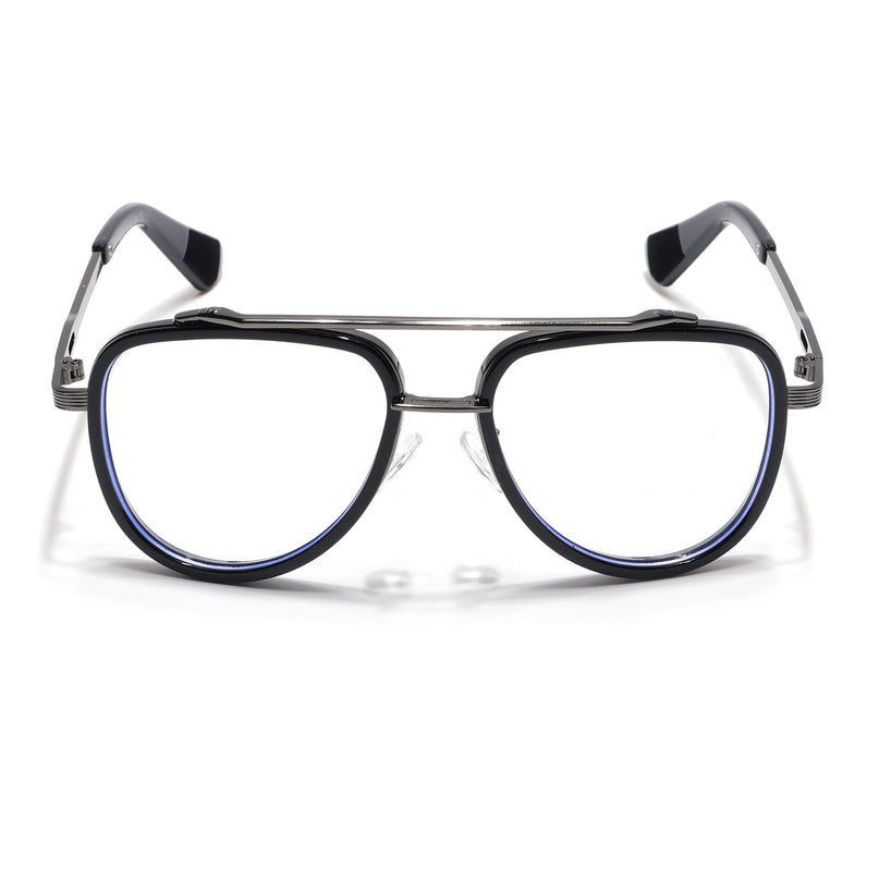 Voyage Black & Grey Wayfarer Eyeglasses for Men & Women - MG5274-C1