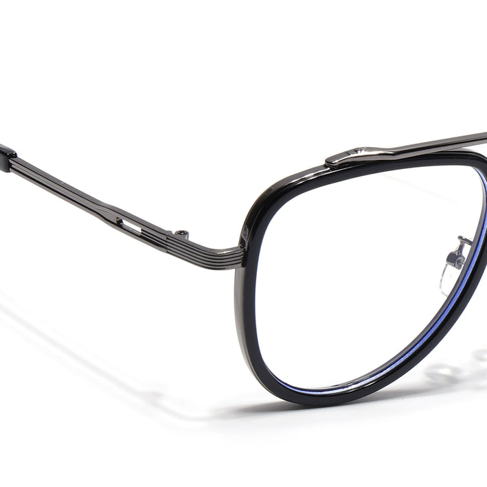 Voyage Black & Grey Wayfarer Eyeglasses for Men & Women - MG5274-C1