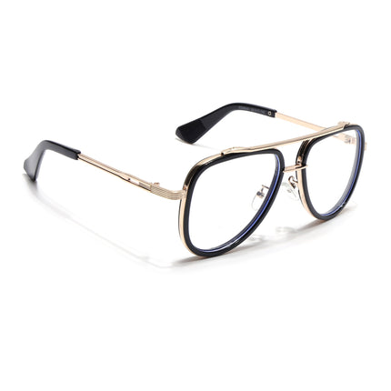 Voyage Black & Golden Wayfarer Eyeglasses for Men & Women - MG5275-C2