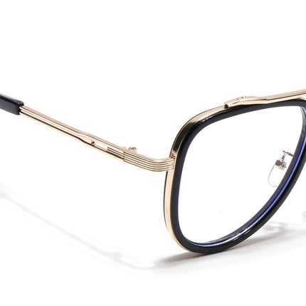 Voyage Black & Golden Wayfarer Eyeglasses for Men & Women - MG5275-C2