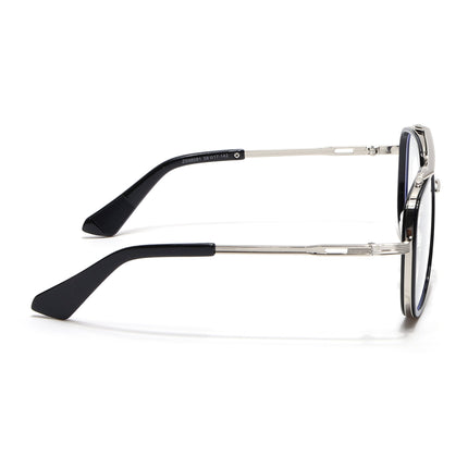 Voyage Black & Silver Wayfarer Eyeglasses for Men & Women - MG5276-C3