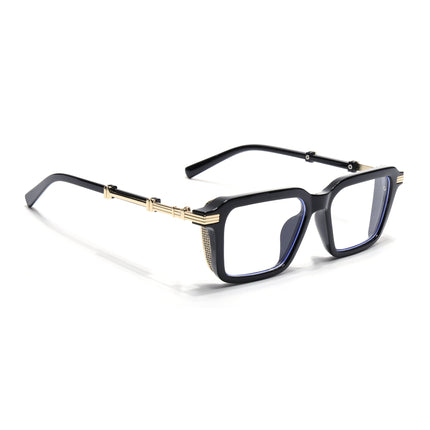 Voyage Goat Black & Golden Square Eyeglasses for Men & Women - MG4569-C1