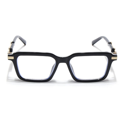 Voyage Goat Black & Golden Square Eyeglasses for Men & Women - MG4569-C1