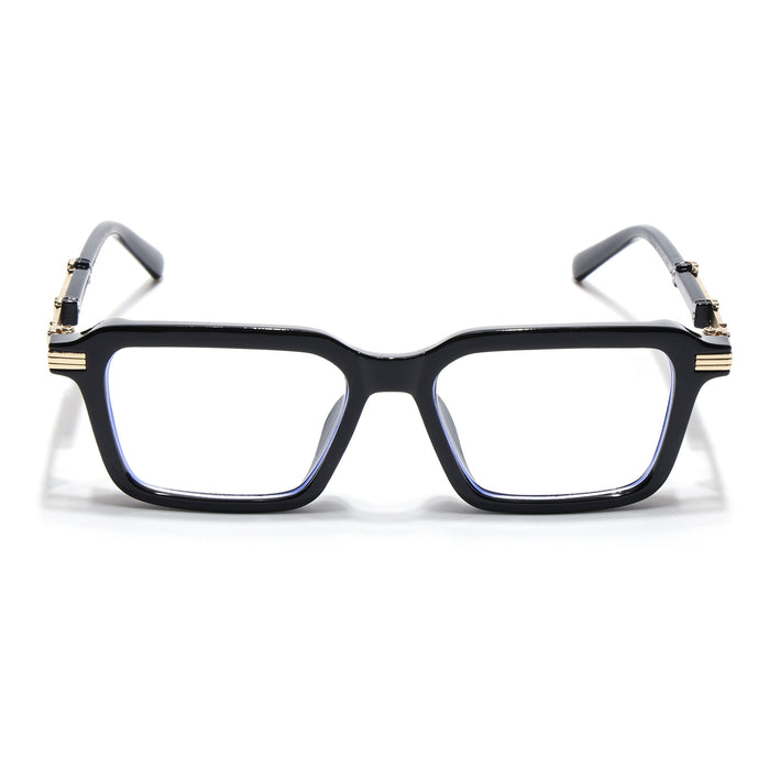 Voyage Goat Black & Golden Square Eyeglasses for Men & Women - MG4569-C1