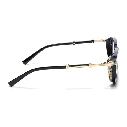 Voyage Goat Black & Golden Square Eyeglasses for Men & Women - MG4569-C1