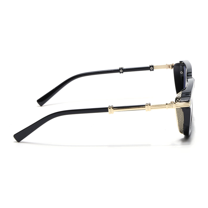 Voyage Goat Black & Golden Square Eyeglasses for Men & Women - MG4569-C1