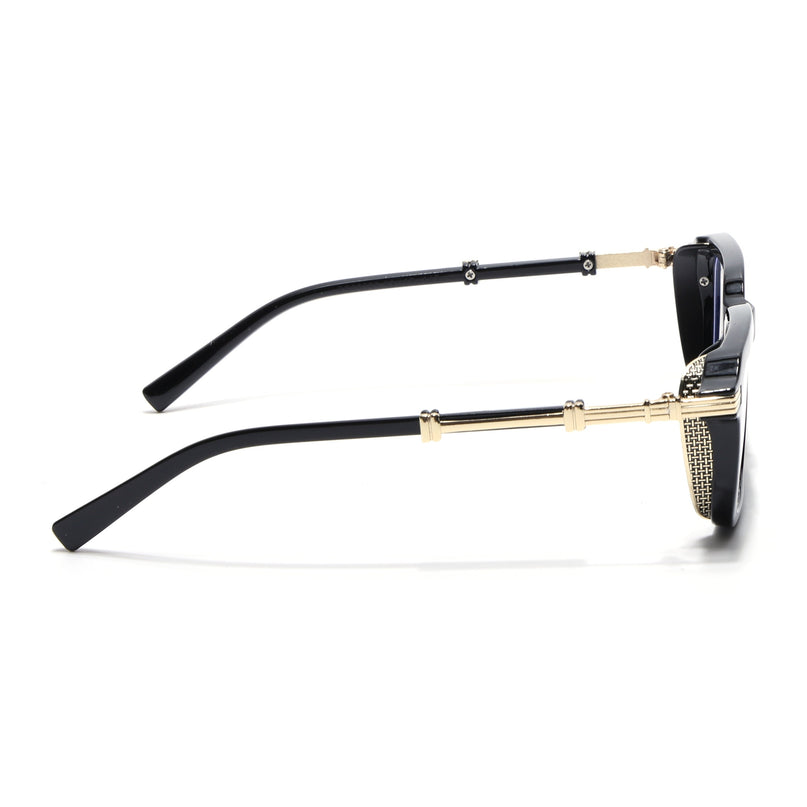 Voyage Goat Black & Golden Square Eyeglasses for Men & Women - MG4569-C1