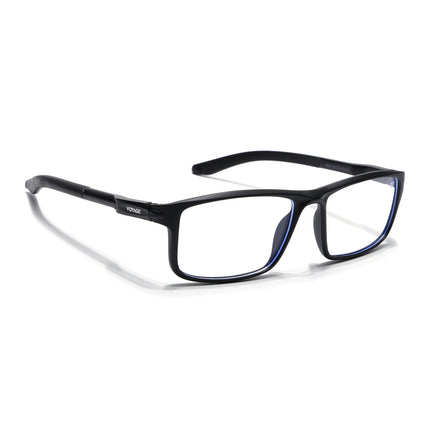 Voyage Active Black Rectangle Eyeglasses for Men & Women - MG5743-C1