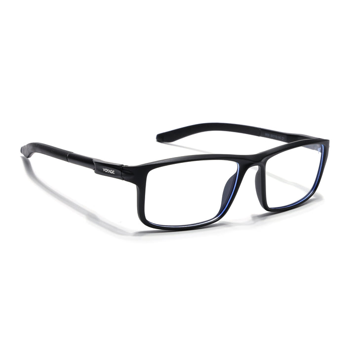 Voyage Active Black Rectangle Eyeglasses for Men & Women - MG5743-C1