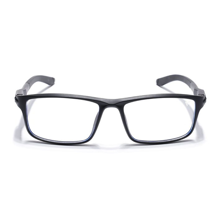 Voyage Active Black Rectangle Eyeglasses for Men & Women - MG5743-C1