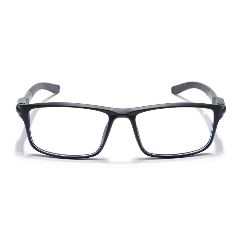 Voyage Active Black Rectangle Eyeglasses for Men & Women - MG5743-C1