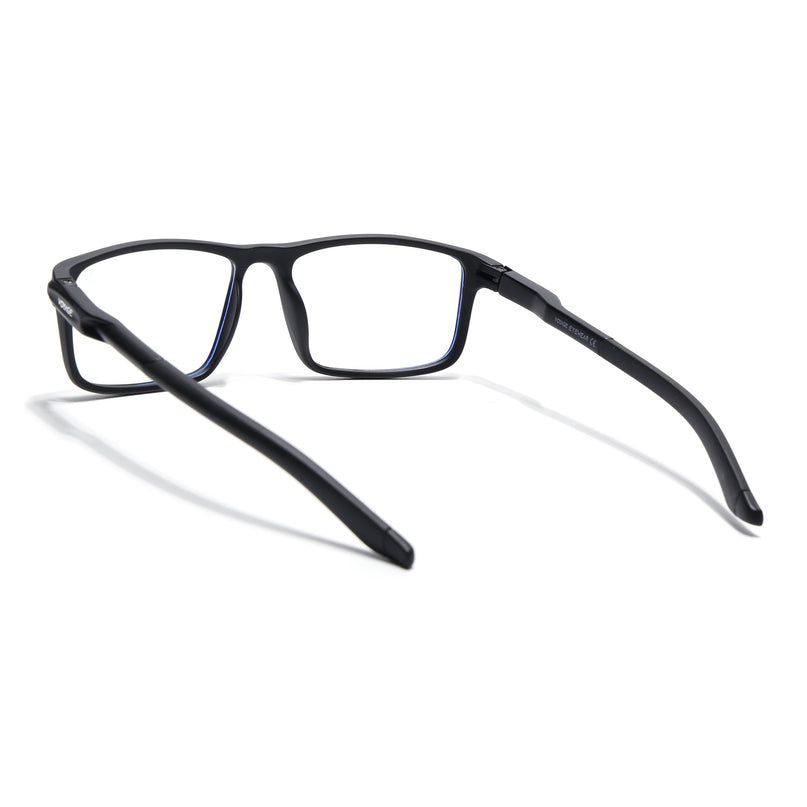 Voyage Active Black Rectangle Eyeglasses for Men & Women - MG5743-C1