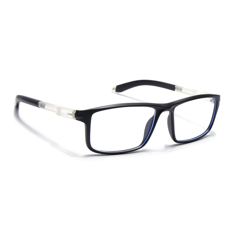 Voyage Active Black Rectangle Eyeglasses for Men & Women - MG5744-C2