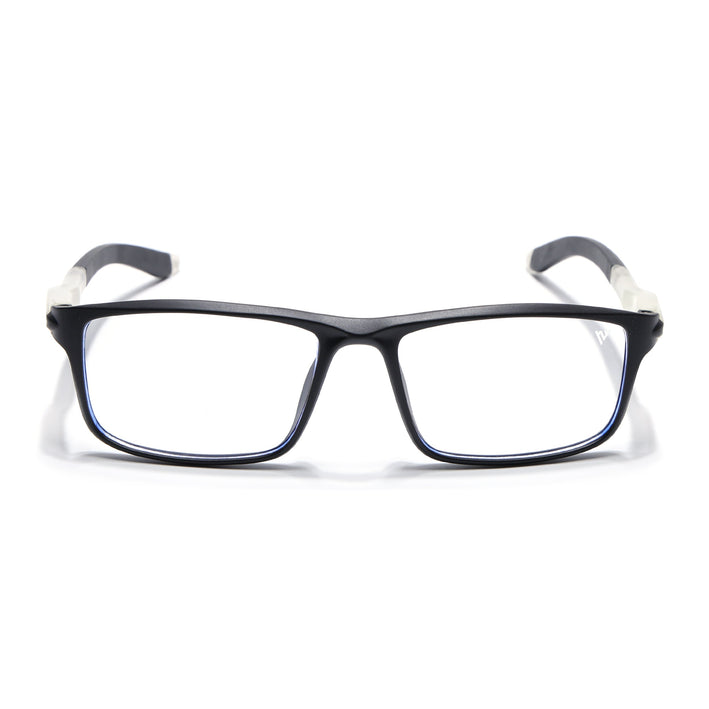 Voyage Active Black Rectangle Eyeglasses for Men & Women - MG5744-C2