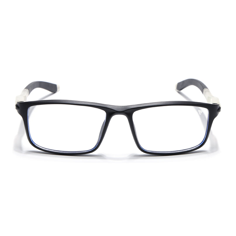 Voyage Active Black Rectangle Eyeglasses for Men & Women - MG5744-C2
