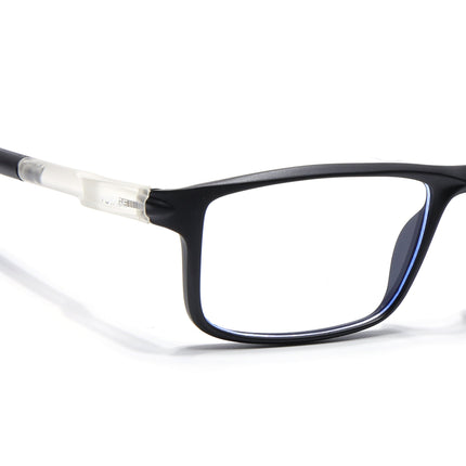 Voyage Active Black Rectangle Eyeglasses for Men & Women - MG5744-C2