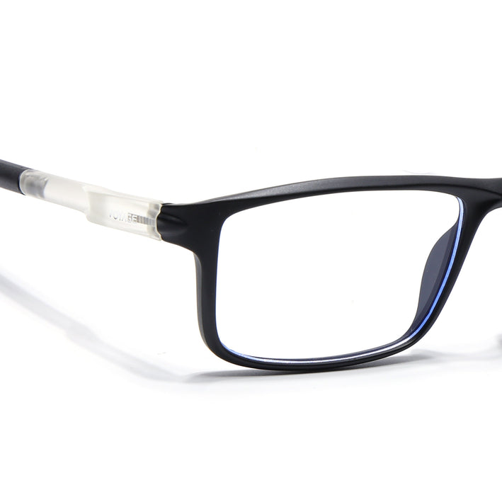Voyage Active Black Rectangle Eyeglasses for Men & Women - MG5744-C2
