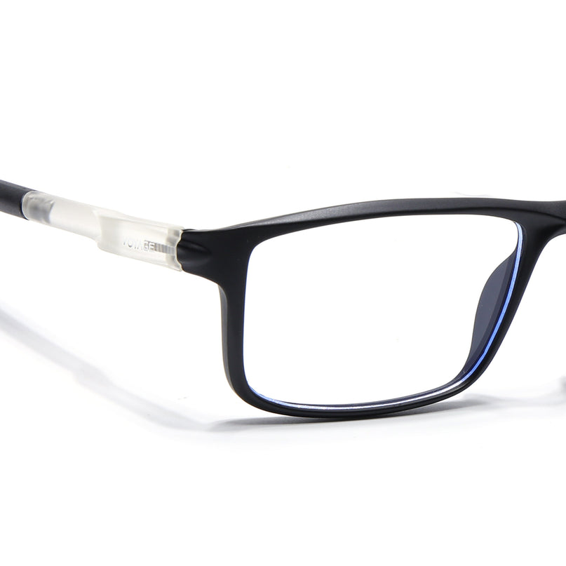 Voyage Active Black Rectangle Eyeglasses for Men & Women - MG5744-C2