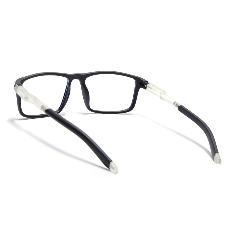 Voyage Active Black Rectangle Eyeglasses for Men & Women - MG5744-C2