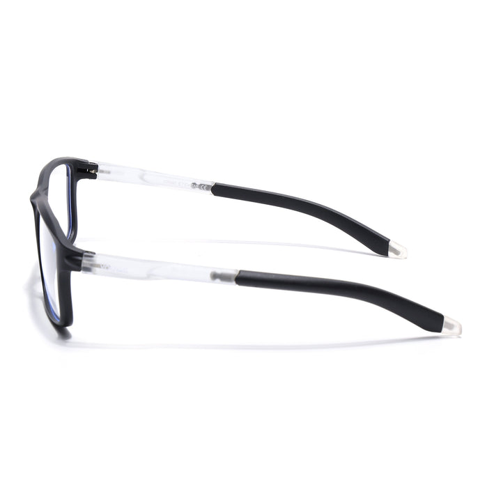 Voyage Active Black Rectangle Eyeglasses for Men & Women - MG5744-C2