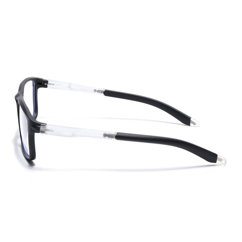 Voyage Active Black Rectangle Eyeglasses for Men & Women - MG5744-C2