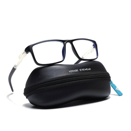 Voyage Active Black Rectangle Eyeglasses for Men & Women - MG5744-C2