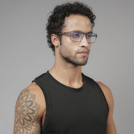 Voyage Active Grey Rectangle Eyeglasses for Men & Women - MG5745-C3