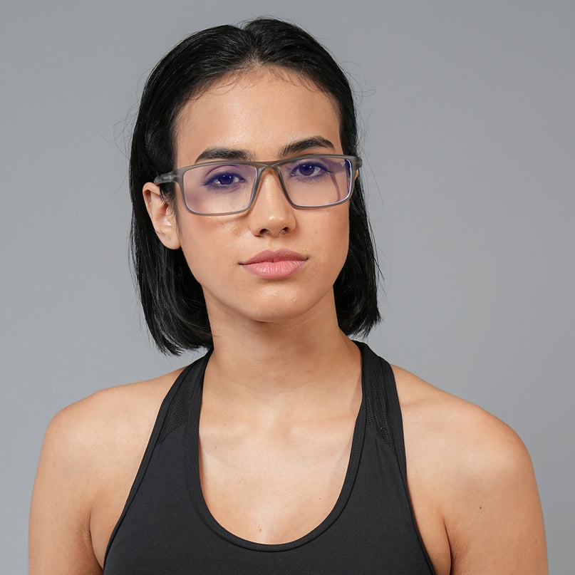 Voyage Active Grey Rectangle Eyeglasses for Men & Women - MG5745-C3
