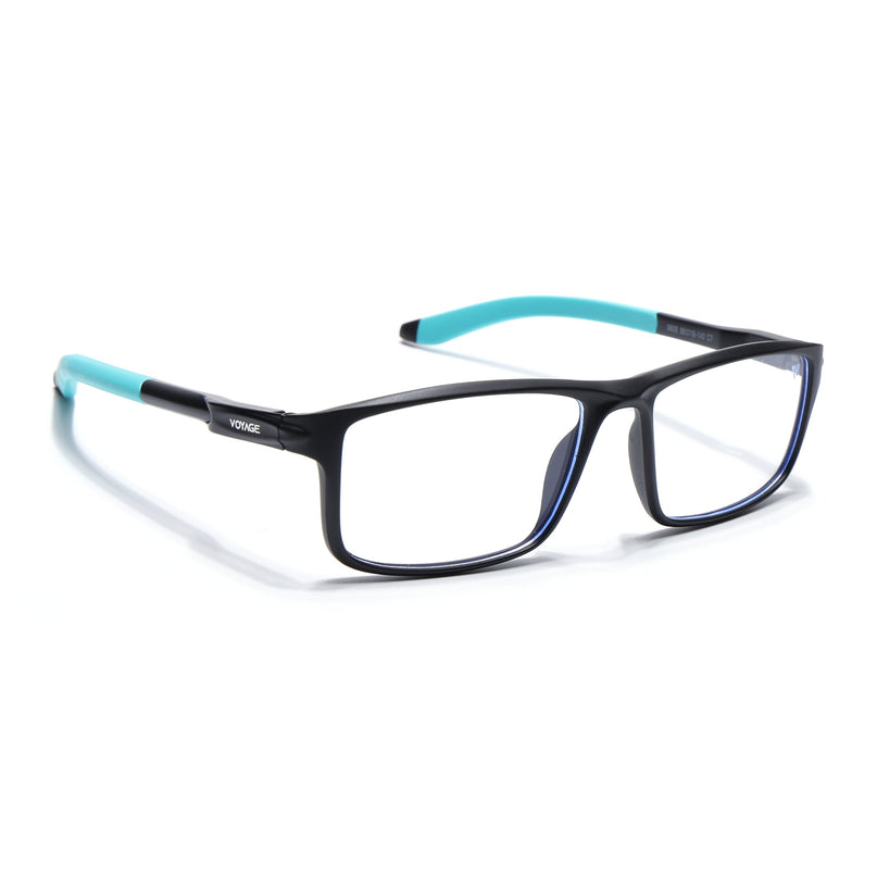 Voyage Active Black Rectangle Eyeglasses for Men & Women - MG5746-C4