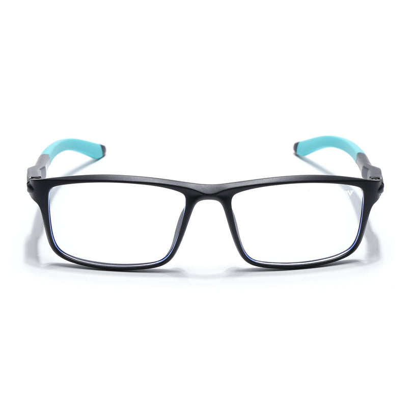 Voyage Active Black Rectangle Eyeglasses for Men & Women - MG5746-C4