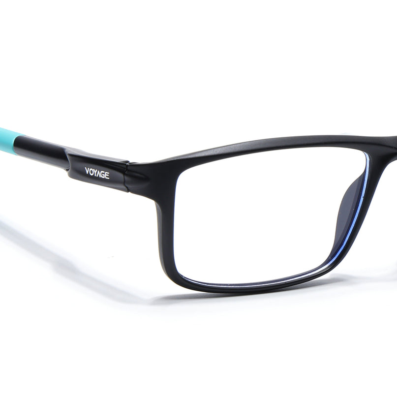 Voyage Active Black Rectangle Eyeglasses for Men & Women - MG5746-C4