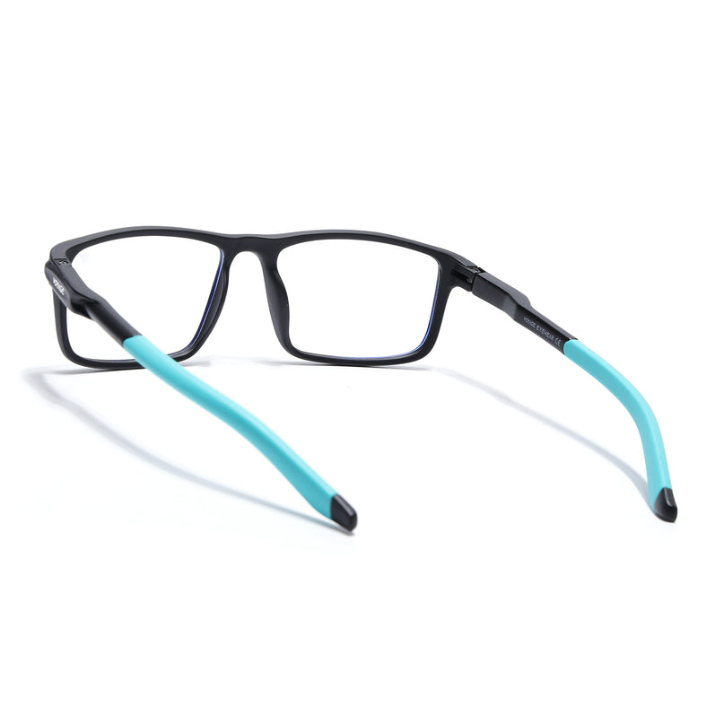 Voyage Active Black Rectangle Eyeglasses for Men & Women - MG5746-C4
