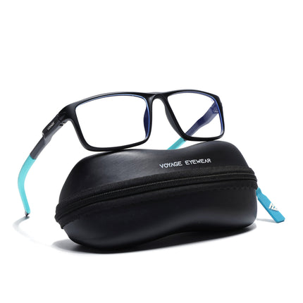 Voyage Active Black Rectangle Eyeglasses for Men & Women - MG5746-C4