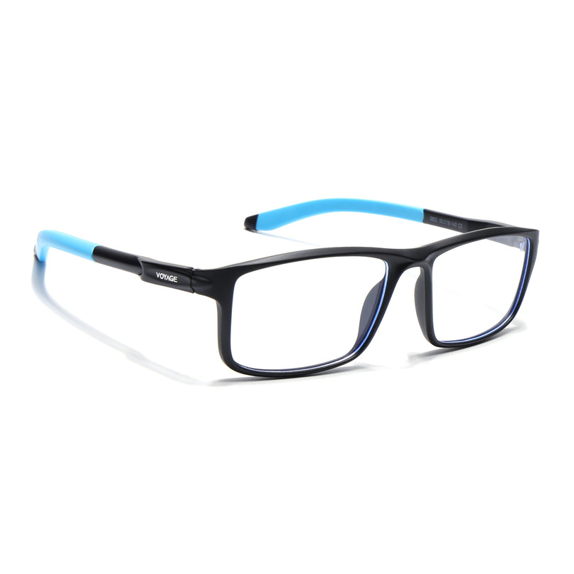 Voyage Active Black Rectangle Eyeglasses for Men & Women - MG5747-C5