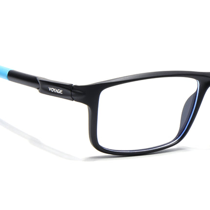 Voyage Active Black Rectangle Eyeglasses for Men & Women - MG5747-C5