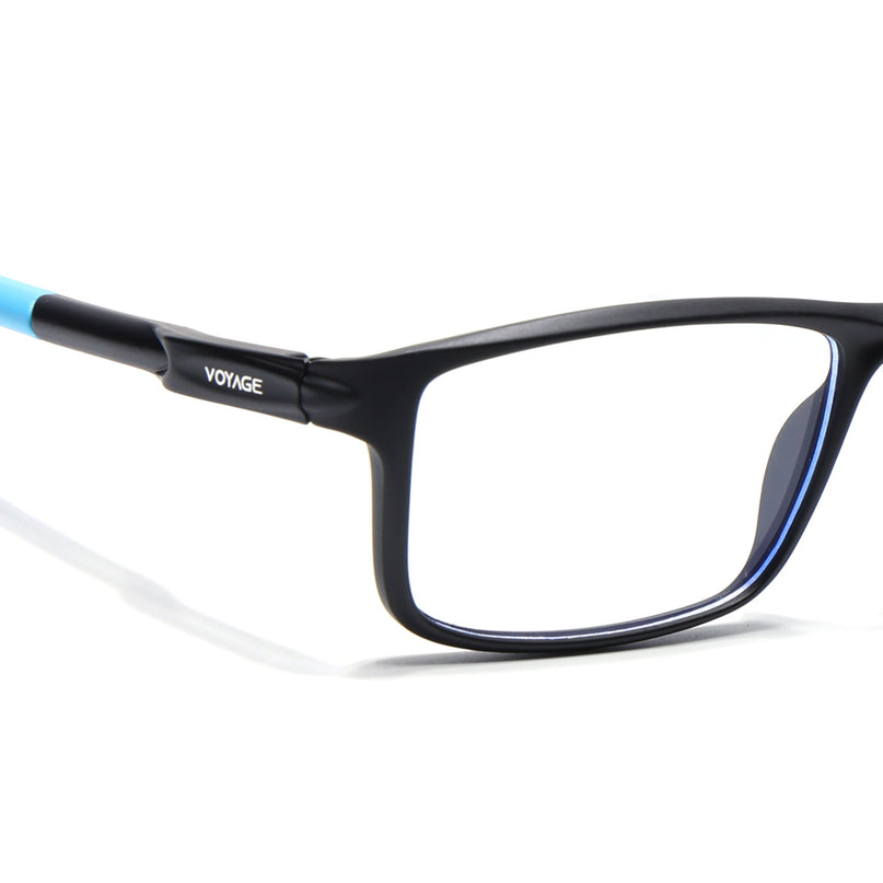 Voyage Active Black Rectangle Eyeglasses for Men & Women - MG5747-C5