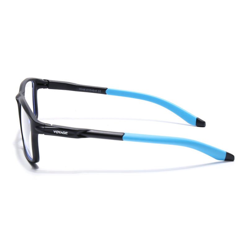 Voyage Active Black Rectangle Eyeglasses for Men & Women - MG5747-C5