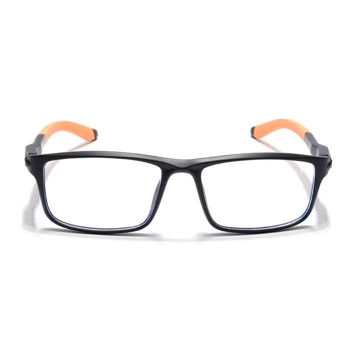 Voyage Active Black Rectangle Eyeglasses for Men & Women - MG5748-C6