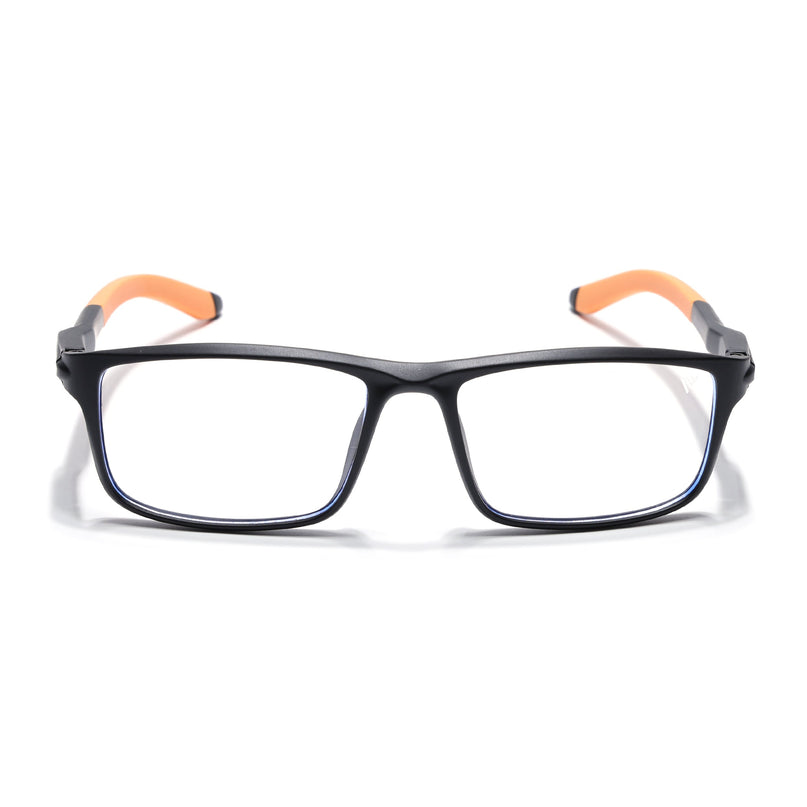 Voyage Active Black Rectangle Eyeglasses for Men & Women - MG5748-C6
