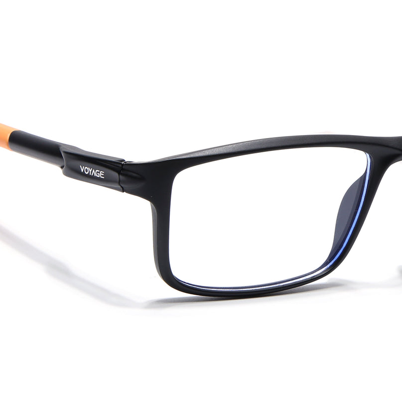 Voyage Active Black Rectangle Eyeglasses for Men & Women - MG5748-C6