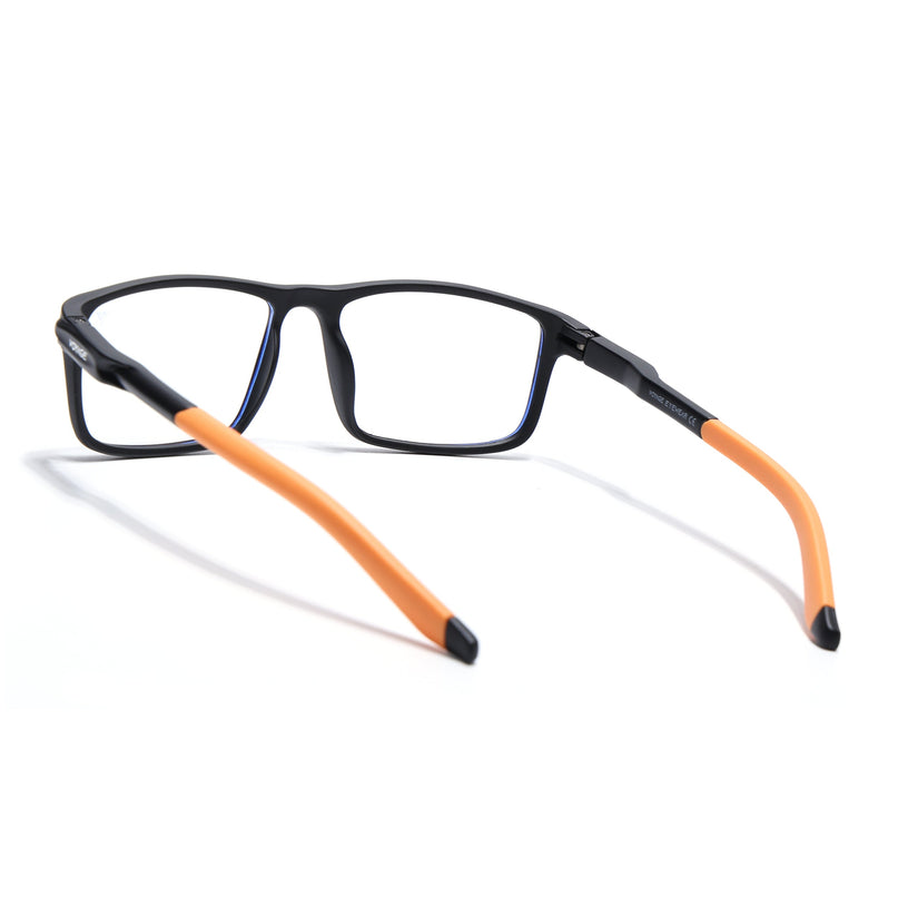 Voyage Active Black Rectangle Eyeglasses for Men & Women - MG5748-C6