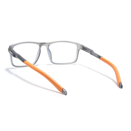 Voyage Active Grey Rectangle Eyeglasses for Men & Women - MG5749-C7