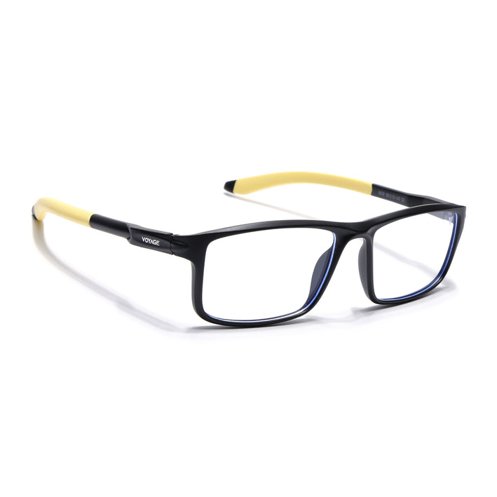 Voyage Active Black Rectangle Eyeglasses for Men & Women - MG5750-C8