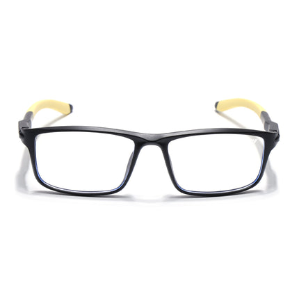 Voyage Active Black Rectangle Eyeglasses for Men & Women - MG5750-C8