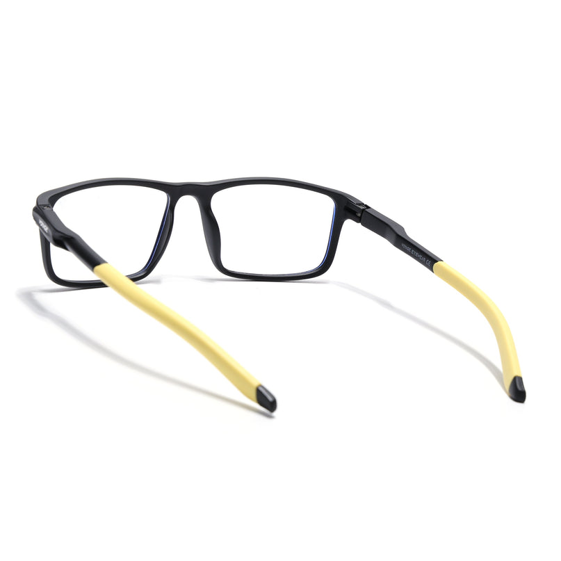 Voyage Active Black Rectangle Eyeglasses for Men & Women - MG5750-C8