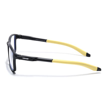 Voyage Active Black Rectangle Eyeglasses for Men & Women - MG5750-C8