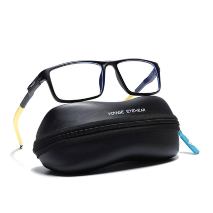 Voyage Active Black Rectangle Eyeglasses for Men & Women - MG5750-C8