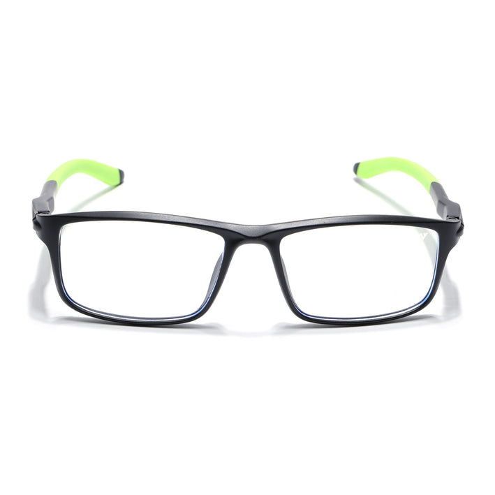 Voyage Active Black Rectangle Eyeglasses for Men & Women - MG5752-C10