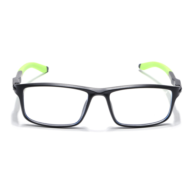Voyage Active Black Rectangle Eyeglasses for Men & Women - MG5752-C10