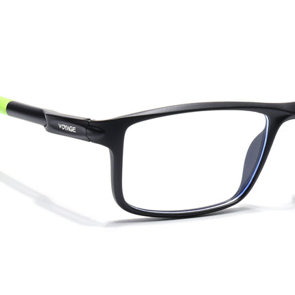 Voyage Active Black Rectangle Eyeglasses for Men & Women - MG5752-C10